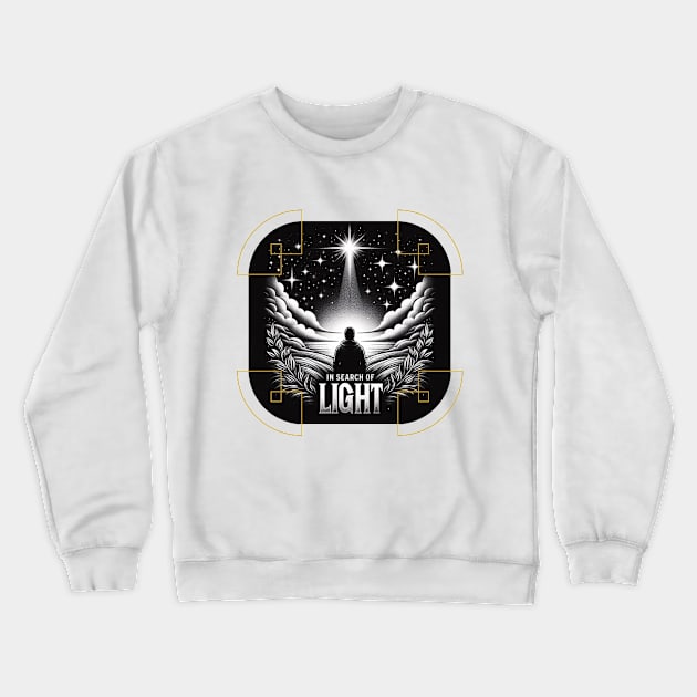 New Year: In Search of Light Crewneck Sweatshirt by Mujji